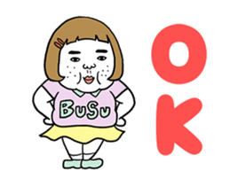 Ugly but charming woman moving version. sticker #11870390