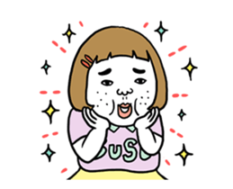 Ugly but charming woman moving version. sticker #11870391