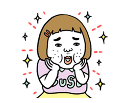 Ugly but charming woman moving version. sticker #11870391