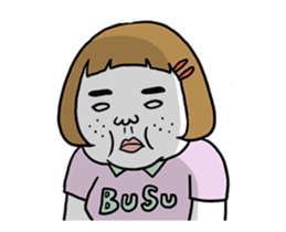 Ugly but charming woman moving version. sticker #11870392