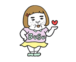 Ugly but charming woman moving version. sticker #11870393