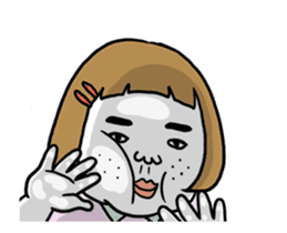 Ugly but charming woman moving version. sticker #11870397