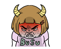 Ugly but charming woman moving version. sticker #11870400