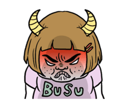 Ugly but charming woman moving version. sticker #11870400