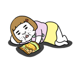 Ugly but charming woman moving version. sticker #11870405