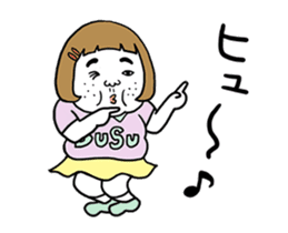 Ugly but charming woman moving version. sticker #11870412