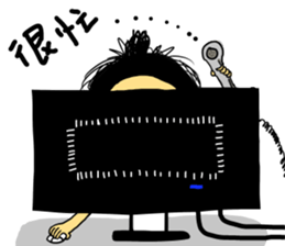 mole on the left eye part II sticker #11871350