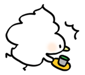 Whipped cream bird3 sticker #11873351