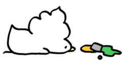 Whipped cream bird3 sticker #11873352