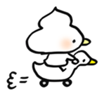 Whipped cream bird3 sticker #11873354