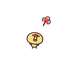 Sticker of a small chick (1) sticker #11874758