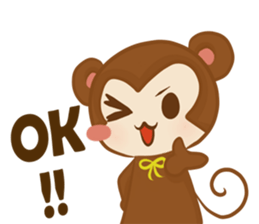 A little Grean Monkey sticker #11874807