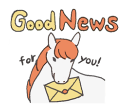 White Horse & Yellow dog sticker #11875993