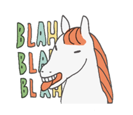 White Horse & Yellow dog sticker #11875994