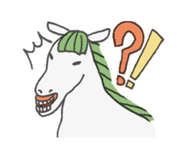 White Horse & Yellow dog sticker #11875996