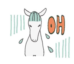 White Horse & Yellow dog sticker #11875997