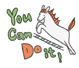 White Horse & Yellow dog sticker #11876000