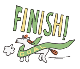 White Horse & Yellow dog sticker #11876003