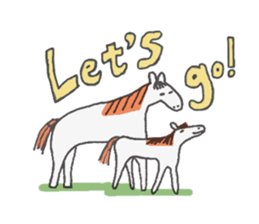 White Horse & Yellow dog sticker #11876006