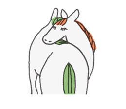 White Horse & Yellow dog sticker #11876008