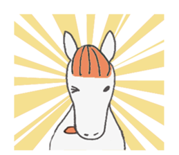 White Horse & Yellow dog sticker #11876013