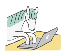 White Horse & Yellow dog sticker #11876014