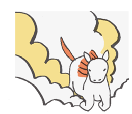 White Horse & Yellow dog sticker #11876015