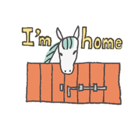 White Horse & Yellow dog sticker #11876016