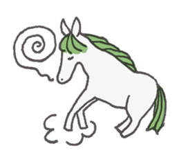 White Horse & Yellow dog sticker #11876018