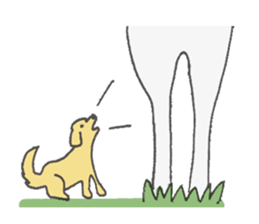 White Horse & Yellow dog sticker #11876019