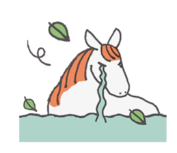 White Horse & Yellow dog sticker #11876021