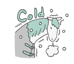 White Horse & Yellow dog sticker #11876026