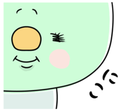 Green caterpillar of some honorifics sticker #11877145