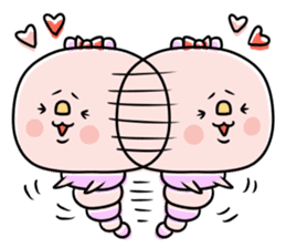 Green caterpillar of some honorifics sticker #11877161