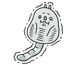 Green caterpillar of some honorifics sticker #11877169