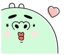 Green caterpillar of some honorifics sticker #11877170