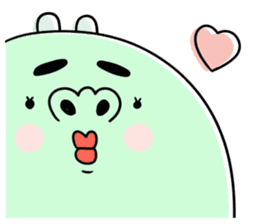 Green caterpillar of some honorifics sticker #11877170