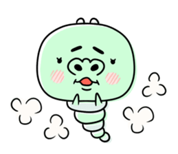 Green caterpillar of some honorifics sticker #11877171