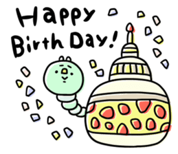 Green caterpillar of some honorifics sticker #11877173