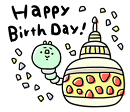 Green caterpillar of some honorifics sticker #11877173