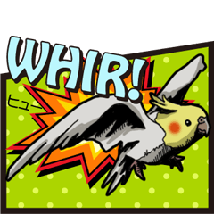 Cockatiel P-chan American comic style