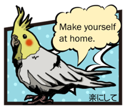 Cockatiel P-chan American comic style sticker #11878979