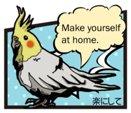 Cockatiel P-chan American comic style sticker #11878979