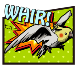Cockatiel P-chan American comic style sticker #11878980