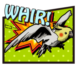 Cockatiel P-chan American comic style sticker #11878980