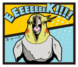 Cockatiel P-chan American comic style sticker #11878983