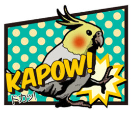 Cockatiel P-chan American comic style sticker #11878987