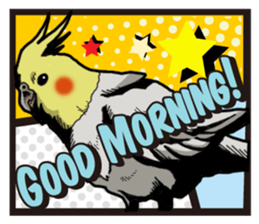 Cockatiel P-chan American comic style sticker #11878988