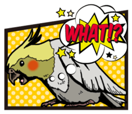 Cockatiel P-chan American comic style sticker #11878992