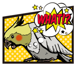 Cockatiel P-chan American comic style sticker #11878992
